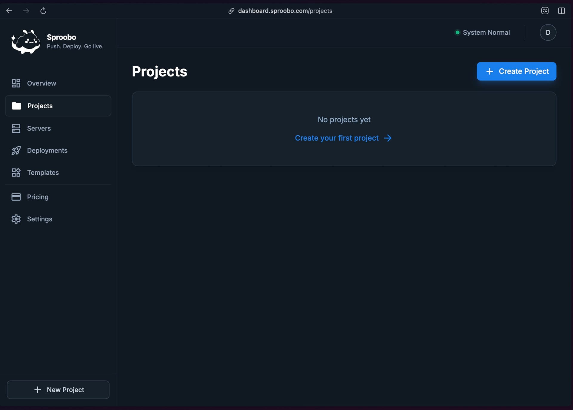 Sproobo Projects page